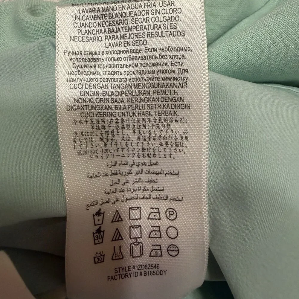 BCBGMAXAZRIA Dress Women 0 Fit Flare Green Lace Peplum Cocktail Party Dress - Picture 13 of 13